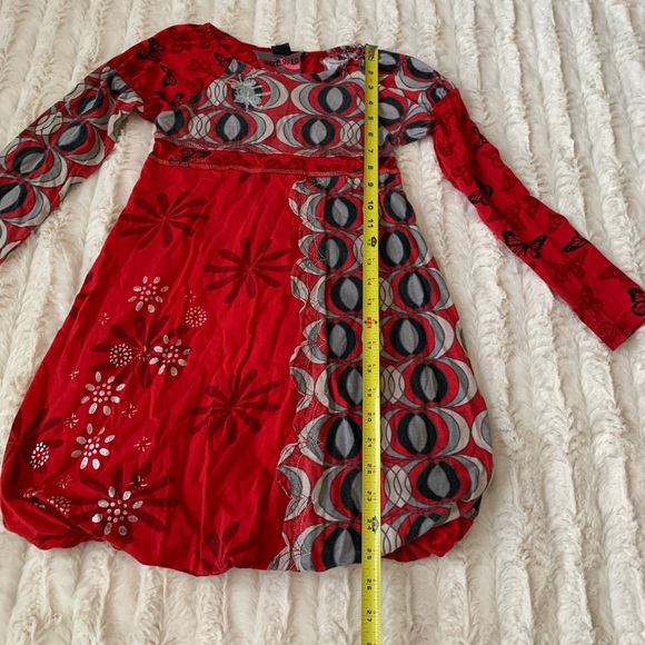 Desigual Youth Long Sleeve Dress 🌺Size 9/10 Girls - Picture 9 of 10